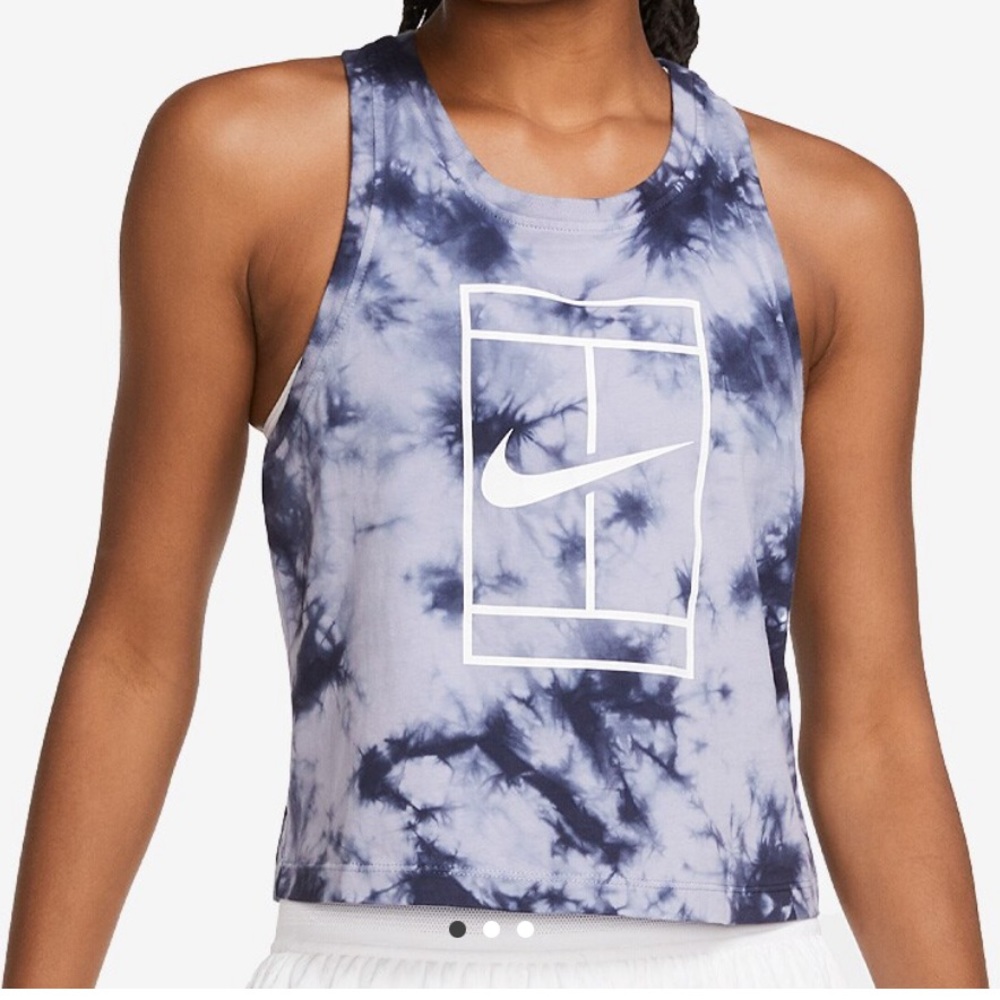 Nike Women’s Court Tie-Dye Tank, Indigo Haze/Obsidian Size L